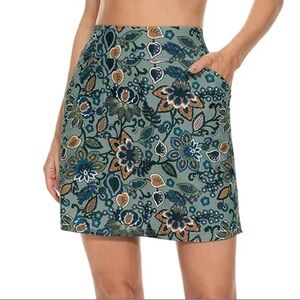 Elegant Paisley Athletic Skort